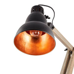 2x Lamps - Faroe Scandi Floor + Table Desk Light Modern Natural Wooden Retro