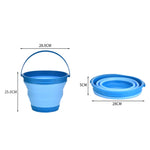 7 Litre Foldable Collapsible Silicone Bucket for Home/Hiking/Camping/Fishing - Blue