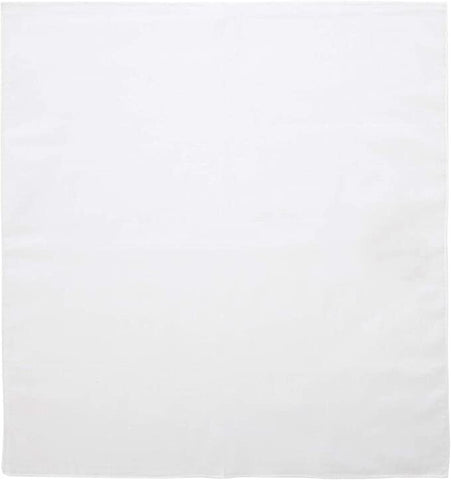 BANDANA Paisley 100% COTTON Head Wrap Durag Bandanna Summer Biker Scarf Mask - White (Plain)