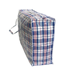 1x Large Stripe Bag Packing Storage Strip Zip Shopping Travel Check House Moving 65cm x 60cm x 25cm