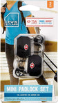 1 Pack of 2 Lewis N. Clark TSA Key Locks Luggage Travel Padlock Keyed - Black