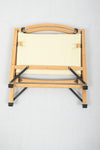 Bamboo Canvas Foldable Outdoor Camping Chair Wooden Travel Picnic Park - Khaki/Beige