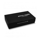 Pierre Cardin Leather Passport Holder Cover Wallet w/ RFID Protection - Black