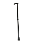 Metal WALKING STICK Travel Extendable Pole Compact Adjustable Lightweight - Black