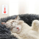 XL-70cm light-grey PawfectFriend Dog Pet Cat Calming Bed Plush Beds Large Fluffy Donut Comfy Cushion Puppy Mat