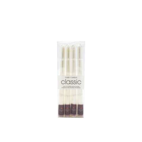 Iconic Candles pearl white flat