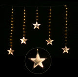 LED Infinity Stars Curtain Lights avaiable in 2 Colors - Warm White