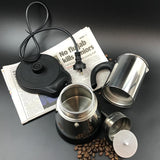 Electric Espresso Moka Coffee Maker 4Cups