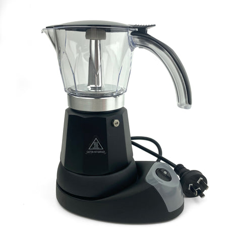 Black Electric Moka Coffee Maker Espresso Machine
