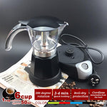 Black Electric Moka Coffee Maker Espresso Machine