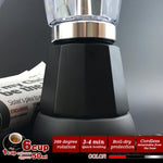 Black Electric Moka Coffee Maker Espresso Machine
