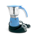 Blue Electric Moka Coffee Maker Espresso Machine