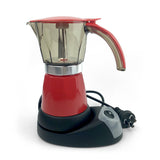 Red Electric Moka Coffee Maker Espresso Machine