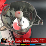 Red Electric Moka Coffee Maker Espresso Machine