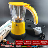 Yellow Electric Moka Coffee Maker Espresso Machine