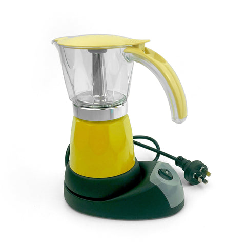 Yellow Electric Moka Coffee Maker Espresso Machine