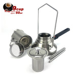 2 In 1 Camping Stainless Steel 9Cup Pot Moka Coffee Maker