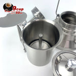 2 In 1 Camping Stainless Steel 9Cup Pot Moka Coffee Maker