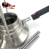 2 In 1 Camping Stainless Steel 9Cup Pot Moka Coffee Maker