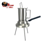 2 In 1 Camping Stainless Steel 9Cup Pot Moka Coffee Maker