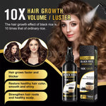 Sefudun Organic Black Rice Water Serum Natural Hair Growth Spray Essence Care Anti Hair Loss Treatment Prevention Regrowth, 100ml