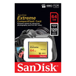 SanDisk 64GB Extreme CompactFlash Card with (write) 85MB/s and (Read)120MB/s - SDCFXSB-64G