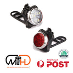 Waterproof Bicycle Bike Lights Front Rear Tail Light Lamp USB Rechargeable IPX4